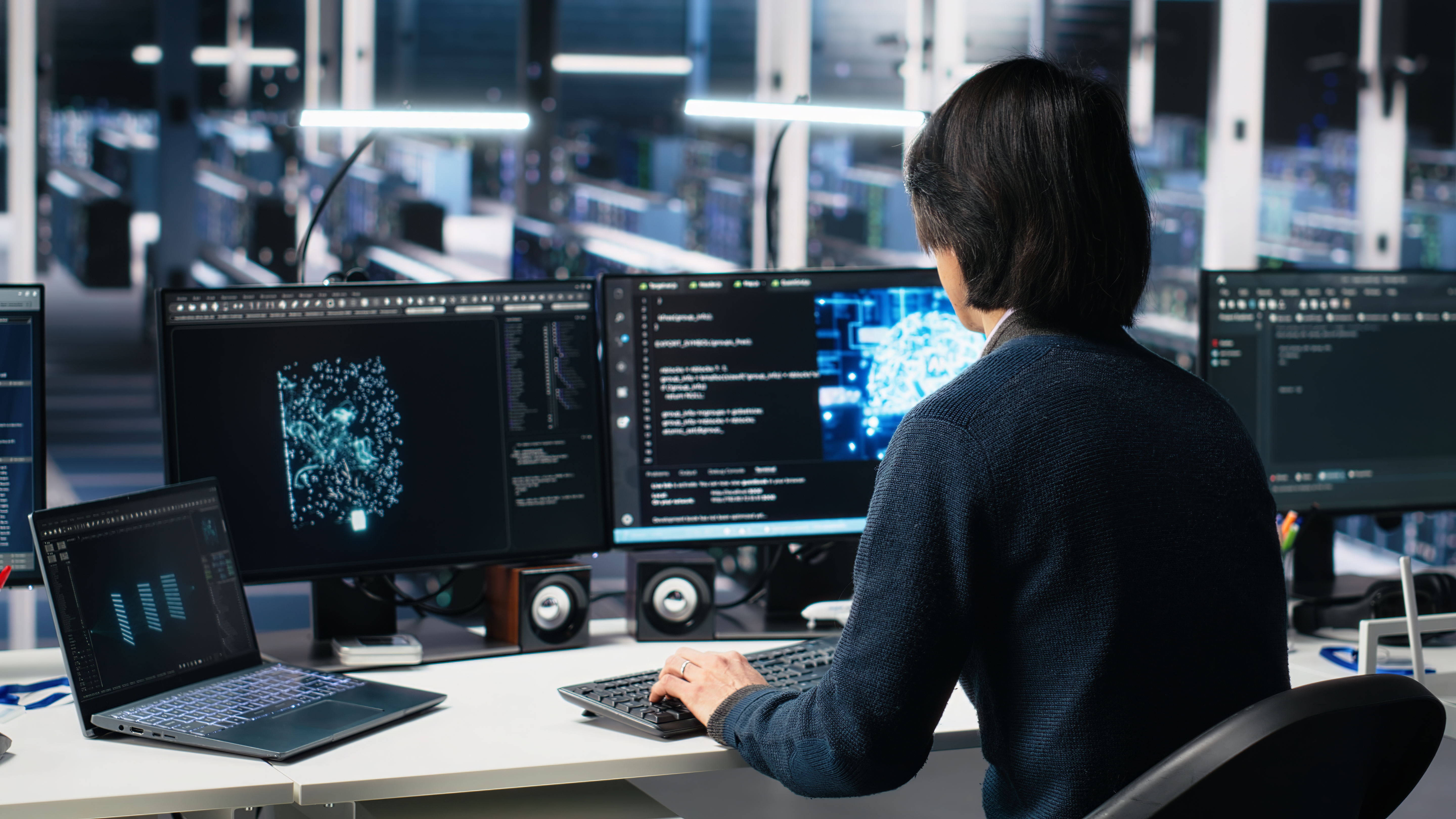 Consultants testing an application