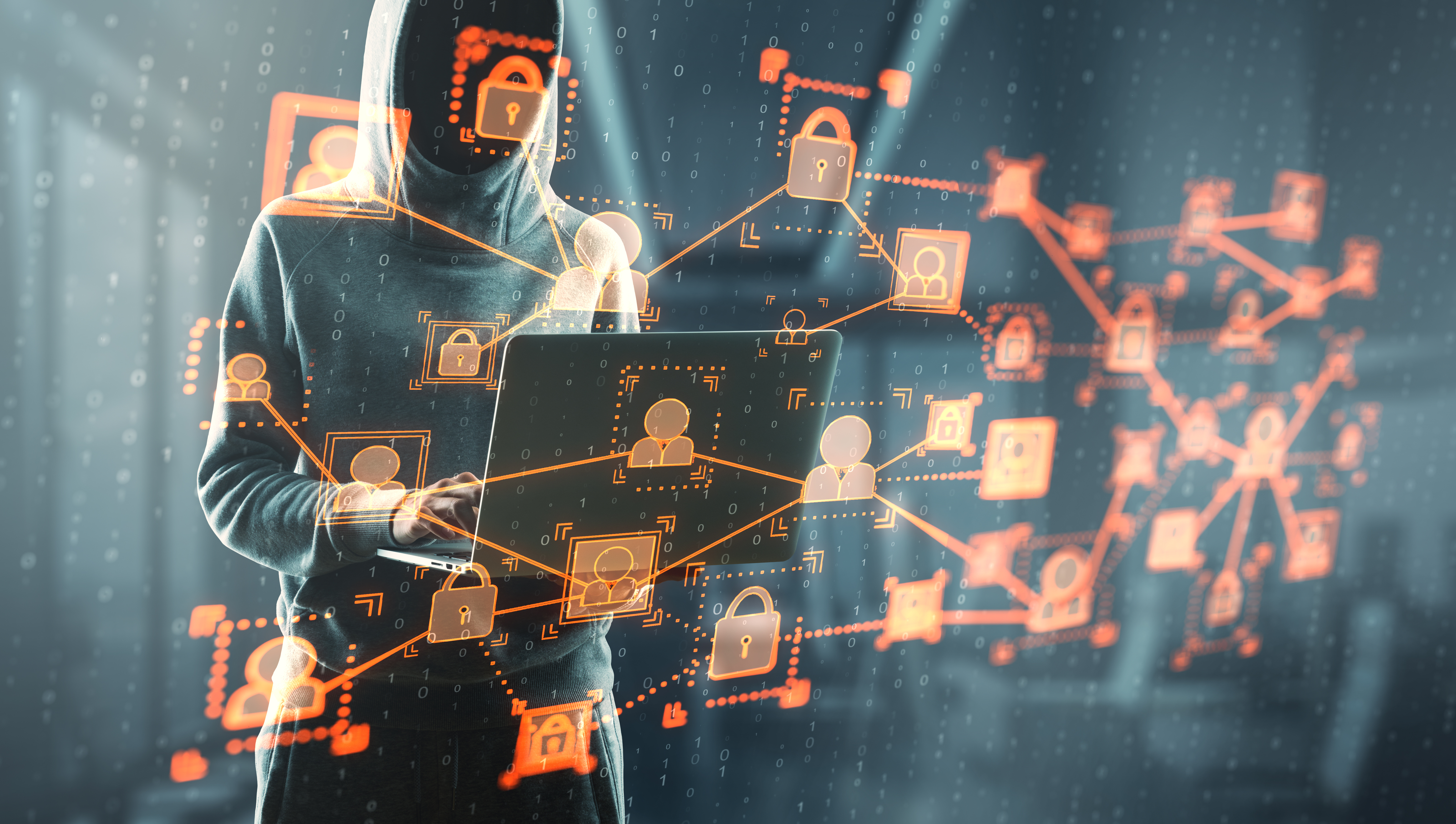 Attacker probing a connected network